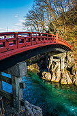 Shinkyo Bridge, UNESCO World Heritage Site, Nikko, Tochigi Prefecture, Kanto, Honshu, Japan, Asia