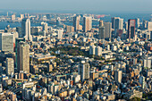 Blick über Tokio von den Roppongi Hills, Tokio, Honshu, Japan, Asien