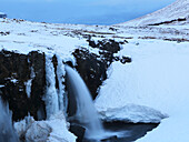 Waterfalls near Kirkjufell Mountain, Snaefellsnes Peninsula, western Iceland, Polar Regions