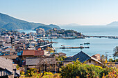 Colorful skyline of the traditional fishing village, Tomonoura, Seto Inland Sea, Honshu, Japan, Asia