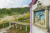 The Twelfth Station of the Cross on the trail to the top of this tourist park with its world peace tower and worship houses of five major religions, Bukit Kasih, Minahasa, North Sulawesi, Indonesia, Southeast Asia, Asia