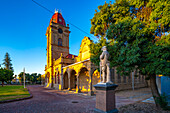 View of C.P Nel Museum at sunrise, Oudtshoorn, Western Cape, South Africa, Africa