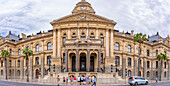 View of Nelson Mandela statue at Cape Town City Hall, Grand Parade, Cape Town, Western Cape, South Africa, Africa