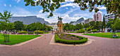 View of Delville Wood Memorial in Company's Garden and Table Mountain in background, Cape Town, Western Cape, South Africa, Africa