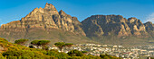 View of Kloof Corner Table Mountain Nature Reserve from Camps Bay, Cape Town, Western Cape, South Africa, Africa