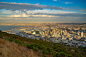 View of Cape Town from Signal Hill at sunset, Cape Town, Western Cape, South Africa, Africa