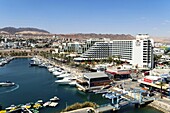 Israel, South District, Eliat, the marina harbour