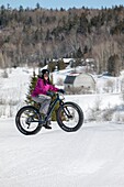 Kanada, Provinz Québec, Region Mauricie, Shawinigan und Umgebung, Park Valley, Fatbike-Fahrt