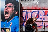 Italien, Kampanien, Neapel, historisches Zentrum, von der UNESCO zum Weltkulturerbe erklärt, Via Benedetto Croc, Diego Maradona