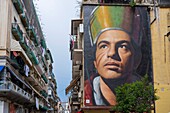 Italy, Campania, Naples, historical centre listed as World Heritage by UNESCO, Via Vicaria Vecchia, street art