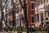 United States, New England, Massachusetts, Nantucket Island, Nantucket, Main Street, historic house detail