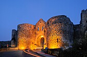 France, Dordogne, Domme, fortified medieval town or b astide, the Gate of the Towers