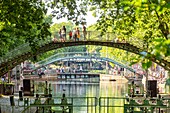 France, Paris, the Canal Saint Martin, Recollets locks