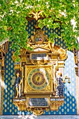 France, Paris, area listed as World Heritage by UNESCO, the Clock of the Palace of the City or Courthouse of Paris part of the Conciergerie, restored in 2012