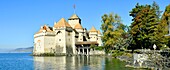 Suisse, Canton of Vaud, Lake Geneva, Veytaux, Chillon Castle at South Montreux