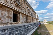 Mexico, Yucatan state, Uxmal, listed as World Heritage by UNESCO, the governor's palace and the pyramid of the soothsayer