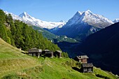 Switzerland, Valais Canton, Val d'Herens, village of Evolene