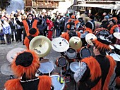 Switzerland, Valais Canton, Val d'Herens, Evolene, Mardi Gras carnival