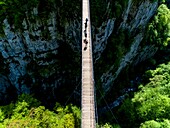 France, Pyrenees Atlantiques, Basque Country, Haute Soule valley, the footbridge of Holzarte, Olhadubi canyon, Gave de Larrau