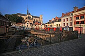 France, Somme, Amiens, Don Square and the Notre Dame d'Amiens Cathedral listed as World Heritage by UNESCO