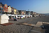 Frankreich, Somme, Mers les Bains, der Strand in Mers les Bains