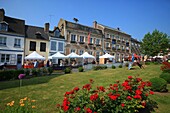 France, Somme, Saint Valery en Somme, Place St Martin in the medieval city St Valery sur Somme