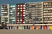 France, Pas de Calais, Opal Coast, Le Touquet, buildings seen from the beach