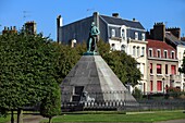 France, Pas de Calais, Boulogne sur Mer, The pyramid Auguste Mariette (French Egyptologist born in Boulogne sur Mer) in the upper town of Boulogne sur Mer