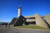 Frankreich, Pas de Calais, Audinghen, Cap Gris Nez, Die Umzäunung des CROSS (Regionales Einsatzzentrum für Überwachung und Rettung) von Cape Gris Nez