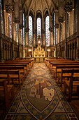 France, Nord, Lille, Interior of Notre Dame de la Lille's cathedral