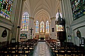 France, Nord, Bouvines, Saint Pierre church, interior view