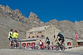 France, Savoie, Haute Maurienne, high Tarentaise, the pass of Iseran is reserved for cycling a day in the summer