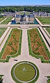 Frankreich, Seine et Marne, Maincy, das Schloss und die Gärten von Vaux le Vicomte (Luftaufnahme)