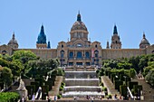 Spanien, Katalonien, Barcelona, Montjuic-Hügel, Katalanisches Nationalmuseum für Kunst (MNAC), Nationalpalast (Palau Nacional)