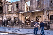 Armenia, Shirak region, Gyumri, historic district or Kumayri, houses destroyed by the 1988 earthquake