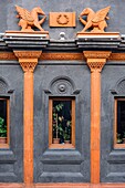 Armenia, Shirak region, Gyumri, historic district or Kumayri, Poloz Mukuch restaurant built of black and red tuff