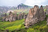 Armenia, Syunik region, Goris, Old Goris famous for its old troglodyte dwellings in fairy chimneys