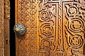 Armenia, Syunik region, 9th century Tatev monastery, wooden door