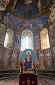 Armenia, Lorri region, Akhtala monastery, 10th-century fortified monastery, Byzantine murals of Surp Astvatsatsin church