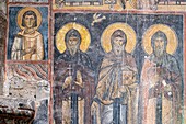 Armenien, Region Lorri, Akhtala-Kloster, befestigtes Kloster aus dem 10. Jahrhundert, byzantinische Wandmalereien in der Kirche von Surp Astvatsatsin