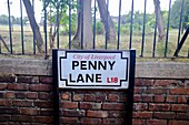 United Kingdom, Liverpool, street sign Penny Lane