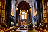 Vereinigtes Königreich, Liverpool, Kathedrale, erbaut im 20. Jahrhundert von Giles Gilbert Scott, die größte anglikanische Kirche der Welt