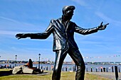 United Kingdom, Liverpool, Albert Dock, listed as World Heritage by UNESCO, Billy Fury's statue