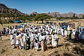 Äthiopien, Regionalstaat Tigray, Gheralta-Gebirge, Timkat-Fest 19. Januar 2019