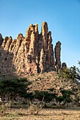 Äthiopien, Regionalstaat Tigray, Gheralta-Gebirge, Felsen