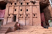 Äthiopien, Amhara-Region, Lalibela, monolithische Kirche Bet Gabriel, von der UNESCO in die Liste des Welterbes aufgenommen