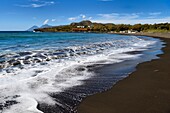 Italy, Sicily, Aeolian Islands, listed as World Heritage by UNESCO, Vulcano Island, black sand beach of Porto de Ponente