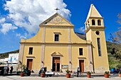 Italien, Sizilien, Äolische Inseln, von der UNESCO zum Weltkulturerbe erklärt, Insel Stromboli, Chiesa di San Vincenzo (St. Vincent Kirche)