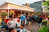 France, Paris, bar on the roof top of the city of Fashion and Design