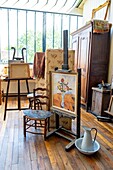 France, Paris, the Montmartre museum in the buildings of the Demarne hotel and the Bel Air house Suzanne Valadon workshop